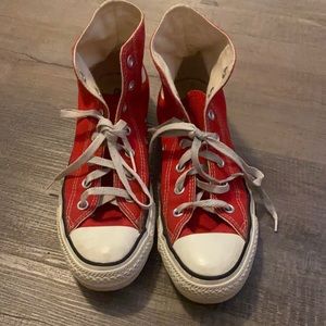Red high top converse